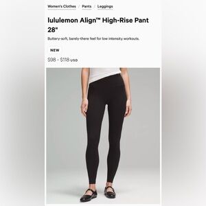 Lulu Align Leggings size 8